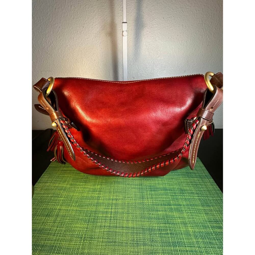Dooney & Bourke Florentine Leather Teagan 30 Shoulder Bag - Picture 7 of 10